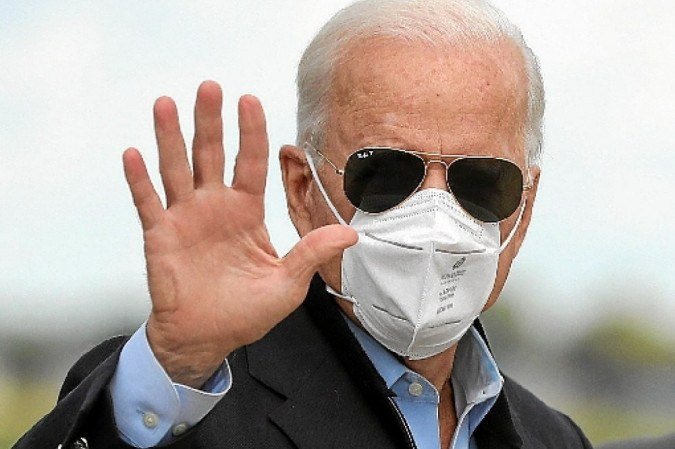 O democrata Joe Biden, em comício no estado de Michigan: solidariedade