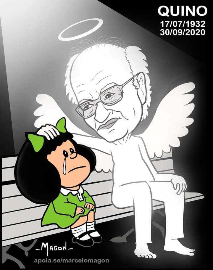 Homenagem da Associação dos Cartunistas do Brasil ao argentino Quino