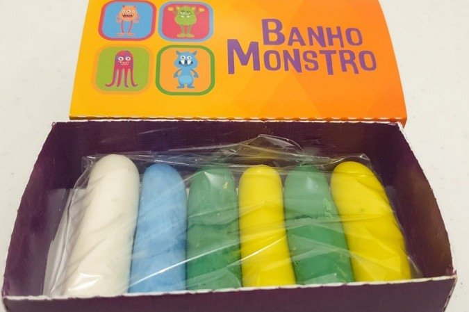 Caixa com seis Sabonetes Monstros, da Saboaria Marisa (R$ 17 – 60g)