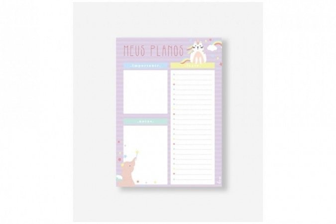 Bloco Organizador Diário, da coleção Ella, da Magnólia (R$ 19,90) 