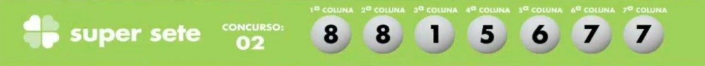 Resultado do Concurso 02 da Super Sete Resultado do Concurso 02 da Super Sete
