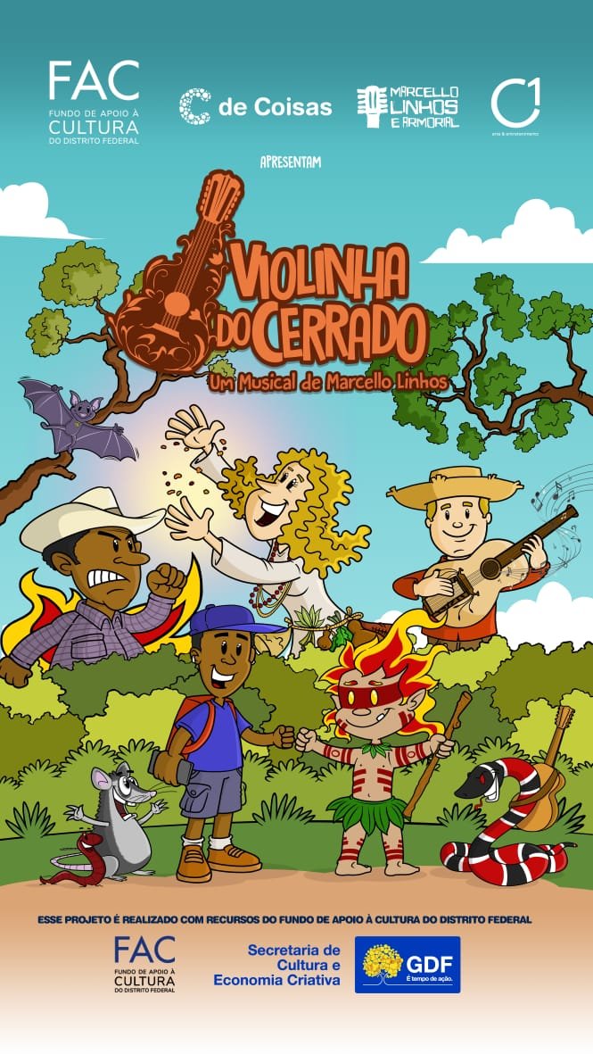 Marcello Linhos promove musical infantil gratuito sobre o cerrado