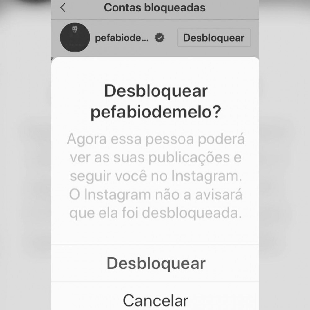 Treta? Evaristo Costa bloqueia padre Fábio de Melo no Instagram
