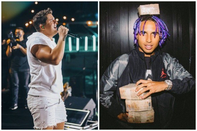 Lista vai do forró de Eric Land (esq.) ao trap de Matuê (dir.) -  (crédito: Reprodução/Instagram)