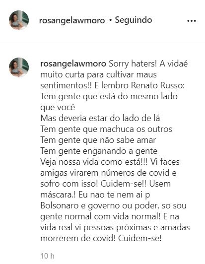 Rosângela Moro discute com seguidores bolsonaristas no Instagram