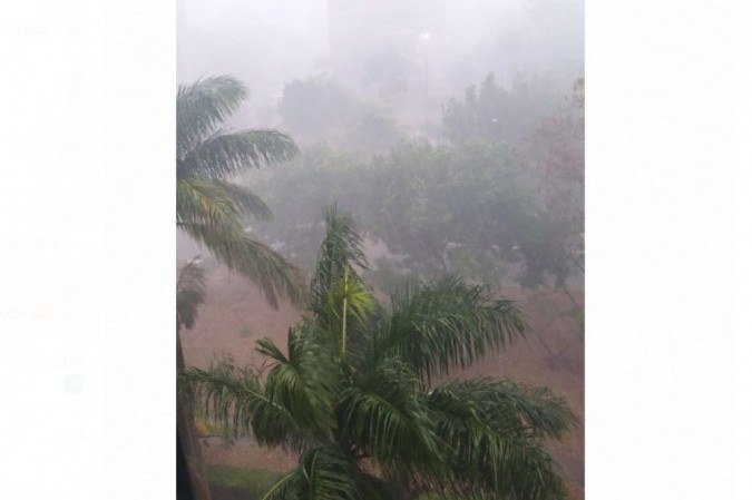 Temporal no Sudoeste - (crédito: Plácido Vieira) Temporal no Sudoeste - (crédito: Plácido Vieira)