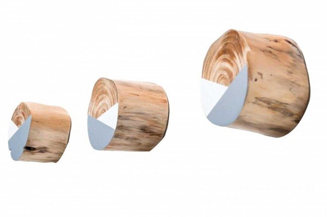 Jogo de Ganchos Kebra Galho Branco e Cinza, da Westwing (R$ 194,90)