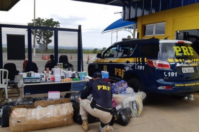 A mercadoria seria revendida em Brasília -  (crédito: Divulgação/PRF)