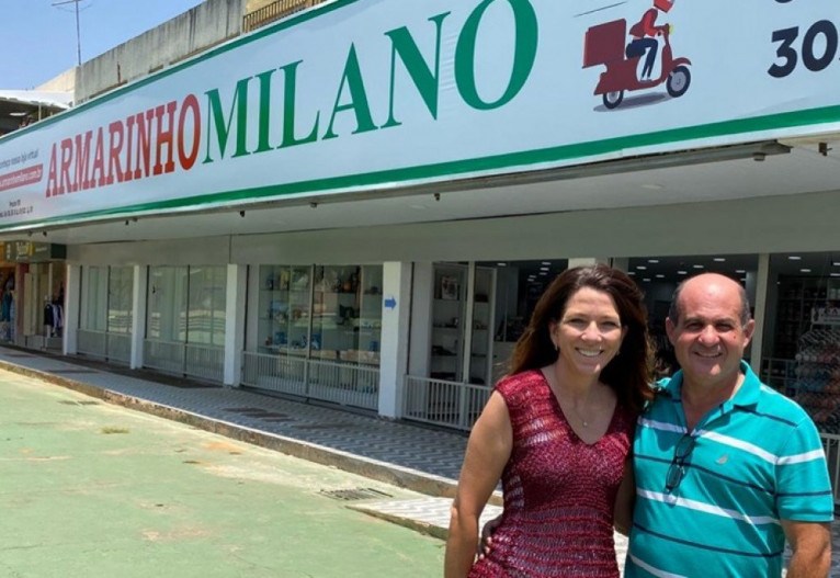 Paulo e Marilene Milano realocaram os gastos e abriram uma loja virtual para o Armarinho Milano