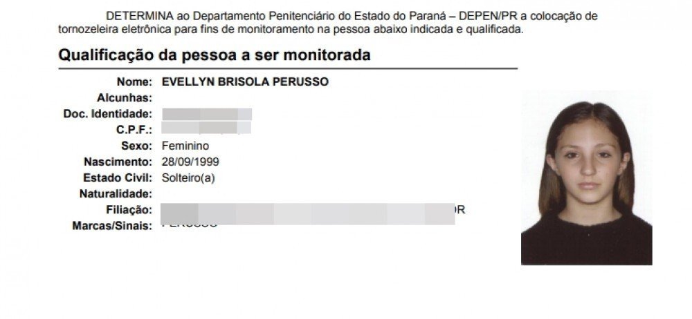 Decisão judicial detalha uso de tornozeleira eletrônica por Evellyn Brisola Perusso 