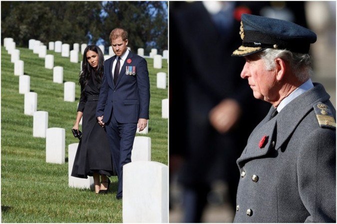 Harry visita cemitério nos Estados Unidos e família real participa de evento oficial na Inglaterra - (crédito: Reprodução/Twitter - PETER NICHOLLS / POOL / AFP) Harry visita cemitério nos Estados Unidos e família real participa de evento oficial na Inglaterra - (crédito: Reprodução/Twitter - PETER NICHOLLS / POOL / AFP)