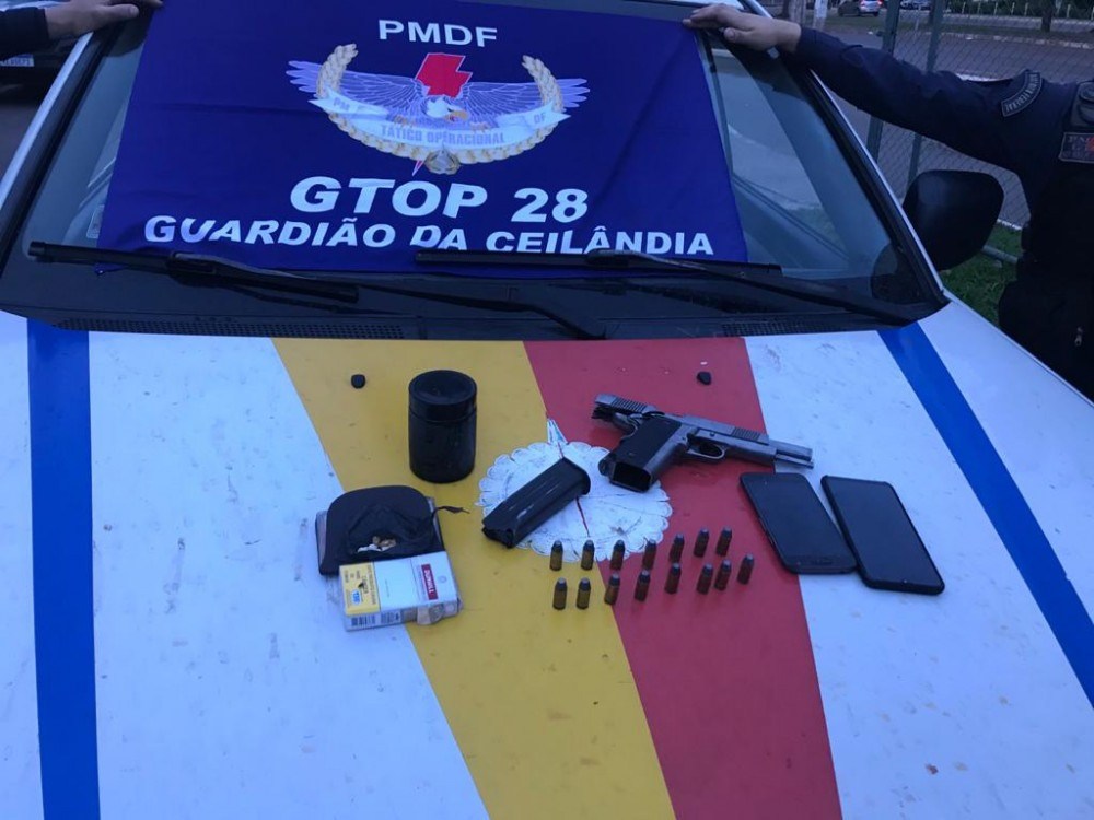 Três armas de fogo são retiradas das ruas do DF no fim de semana