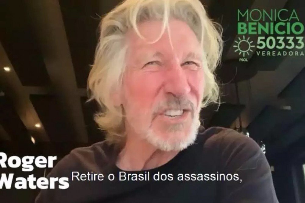 Em português, Roger Waters pede voto para viúva de Marielle Franco
