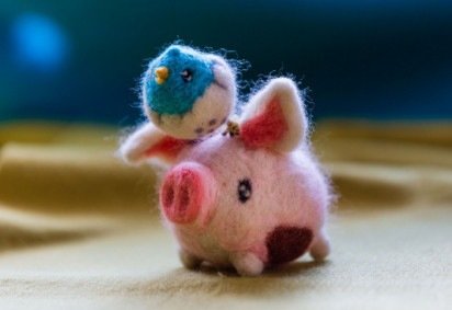 Porquinho e passarinho do curta 'pulsa passarinho'