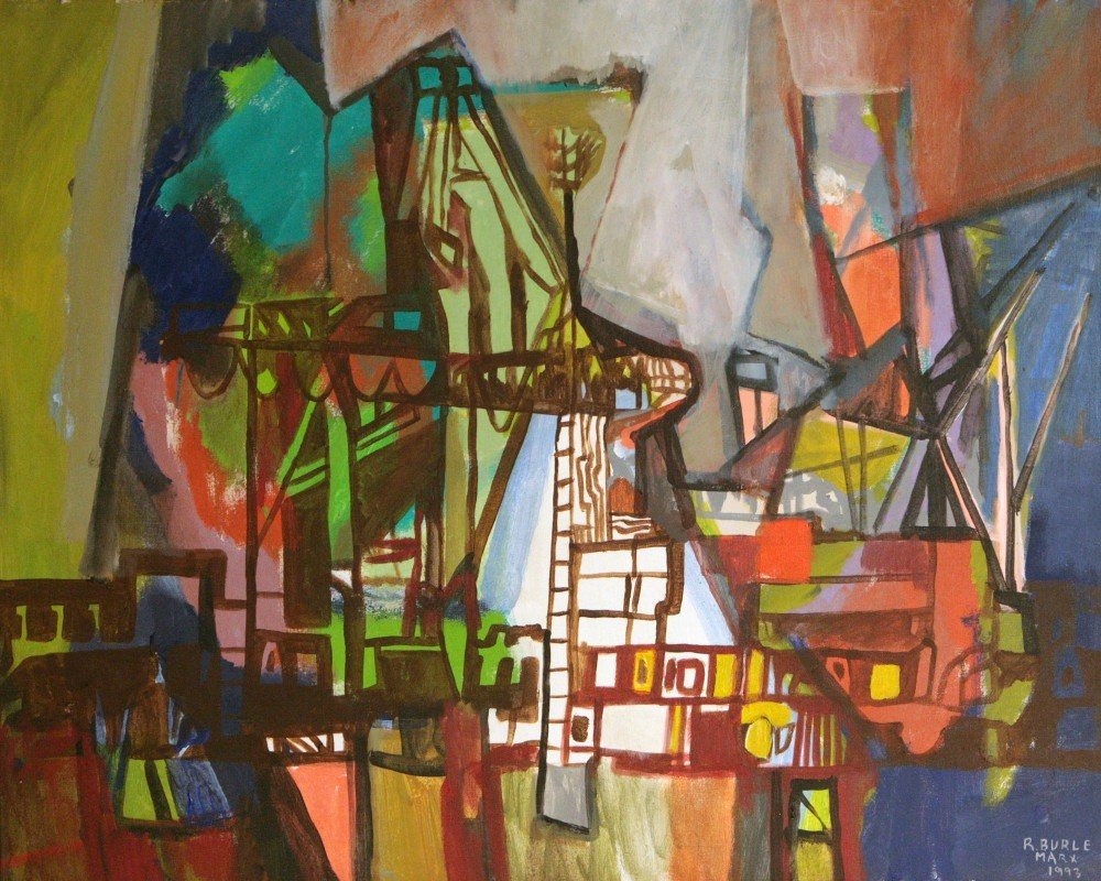 Roberto Burle Marx - Sem título, 1993, óleo sobre tela