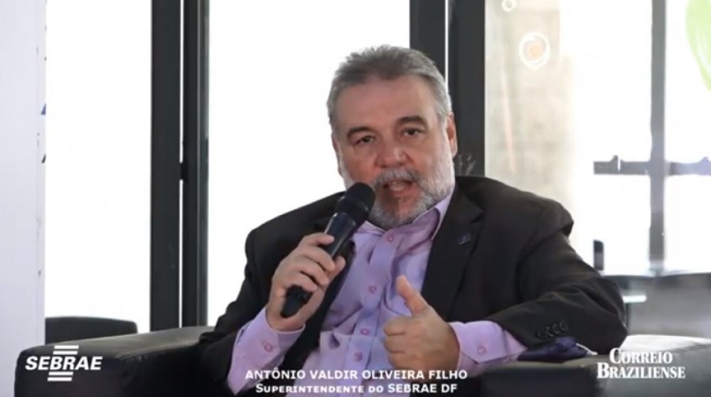 O superintendente do Sebrae no Distrito Federal, Antônio Valdir Oliveira Filho, no Correio Talks: Sebrae Inova Digital