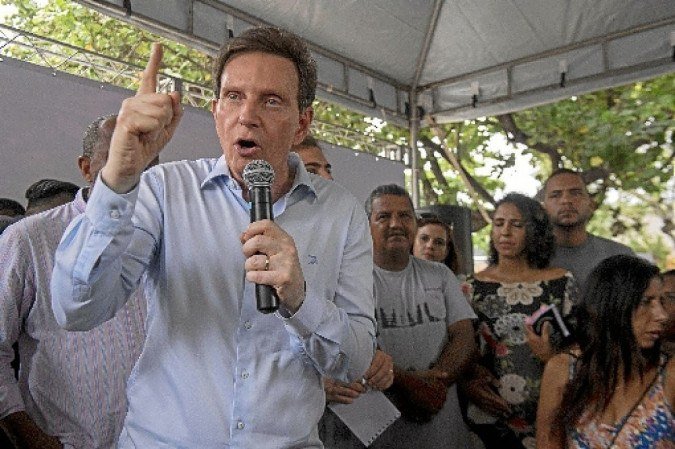No Rio, Crivella fala em 