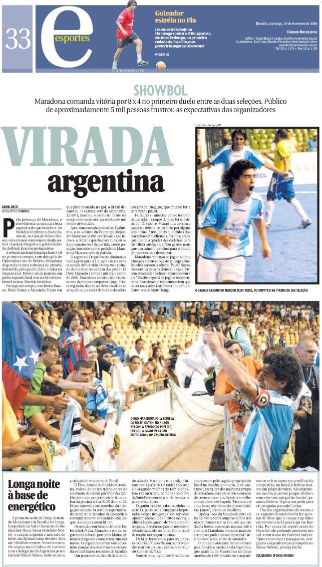 Em 2006 Ao Conhecer Brasilia Maradona Celebrou Vitoria Com Espumante