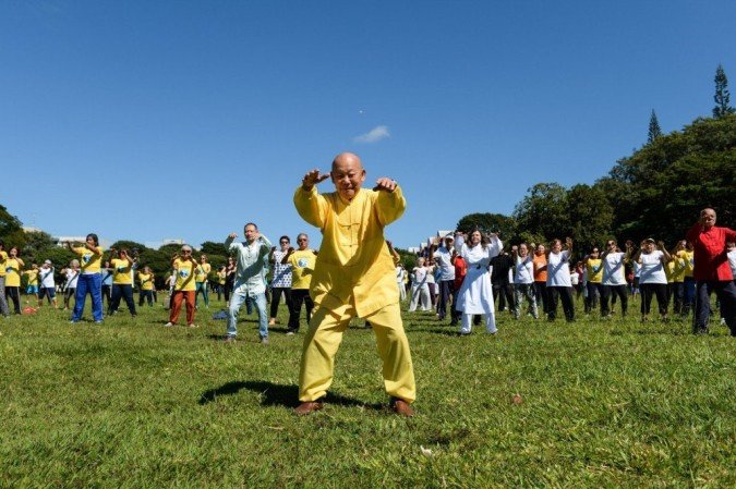 A Praça da Harmonia Universal foi fundada em 1974 por Moo Shong Woo, Mestre Woo - (crédito: Reprodução/Facebook ABT) A Praça da Harmonia Universal foi fundada em 1974 por Moo Shong Woo, Mestre Woo - (crédito: Reprodução/Facebook ABT)