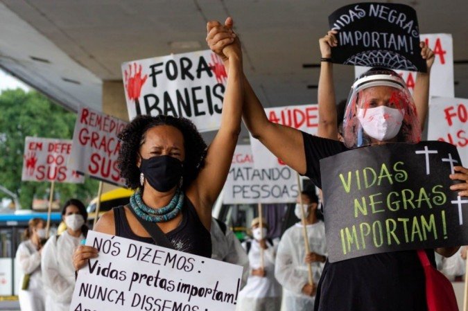 Protesto contra o racismo e por justiça a João Alberto Freitas na Rodoviária de Brasília