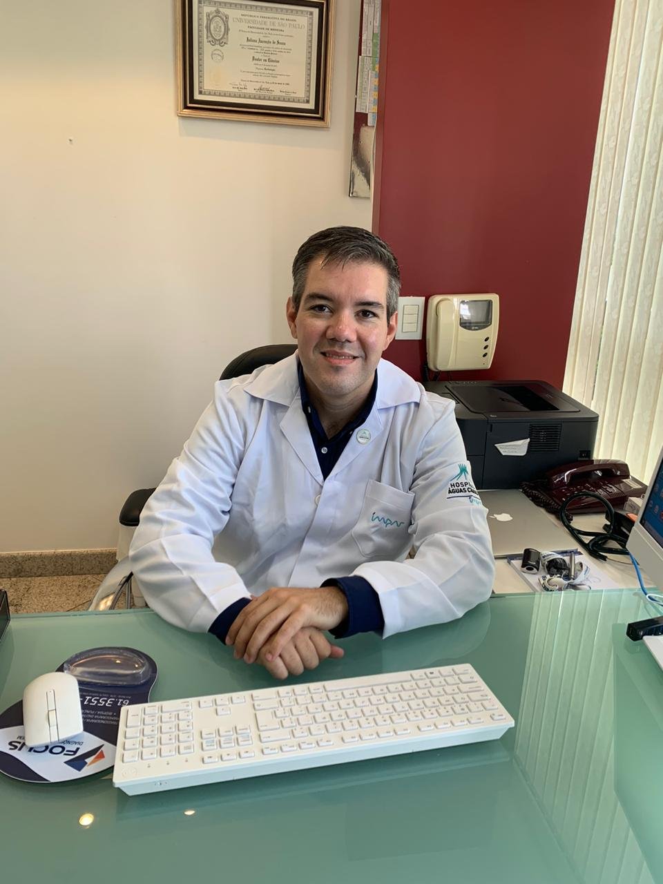 Thiago Fuscaldi, pneumologista intensivista do Hospital &Aacute;guas Claras