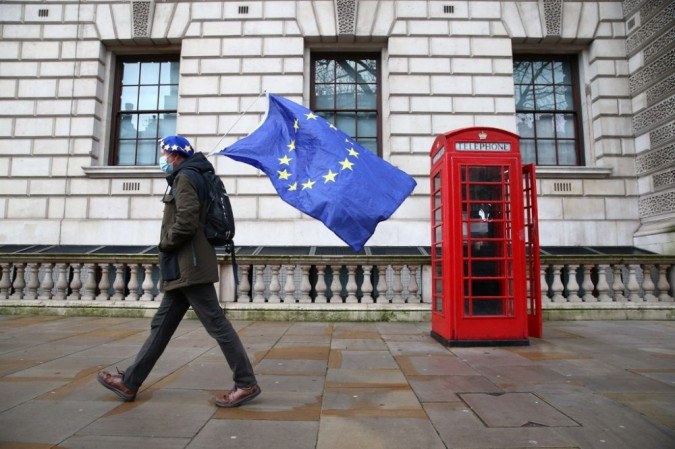 Na comparação anual, a economia europeia apresentou leve expansão de 0,1% entre outubro e dezembro -  (crédito: Hollie Adams / AFP)