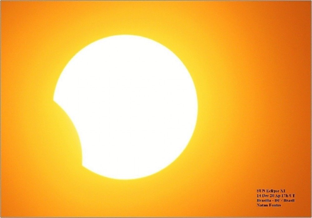 Do DF, pôde-se ver apenas 8,7% da superfície do Sol coberta pela Lua
