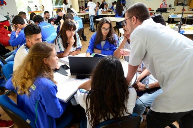 Estudantes da unidade de Aparecida de Goiânia antes da pandemia - (crédito: Alex Malheiros/FIEG) Estudantes da unidade de Aparecida de Goiânia antes da pandemia - (crédito: Alex Malheiros/FIEG)