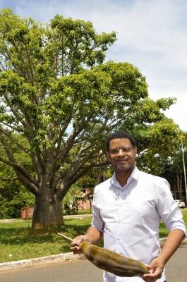 16/12/20120. Credito: Marcelo Ferreira/CB/D.A Press. Brasil. Brasília - DF. Historias de consciencia negra, Rota dos Baobas em Brasilia. Professor Andre Lucio Bento, que cataloga as arvores Baobas em Brasilia.