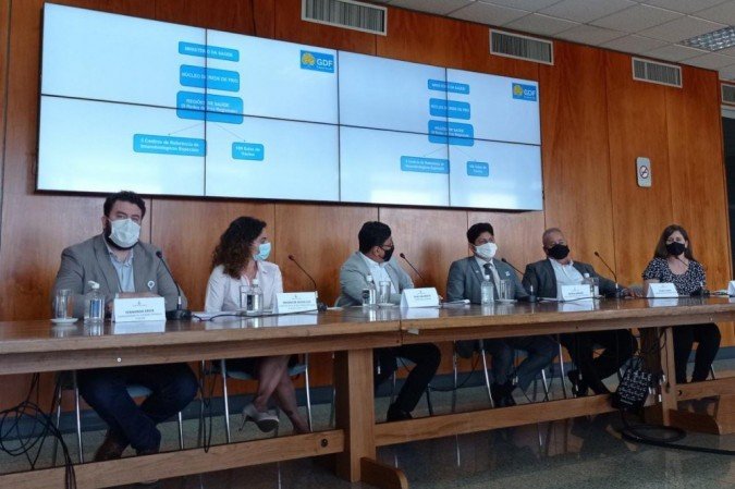 O Plano de Vacinação foi apresentado na manhã desta sexta no Palácio do Buriti -  (crédito: Alan Rios/CB/D.A.Press)