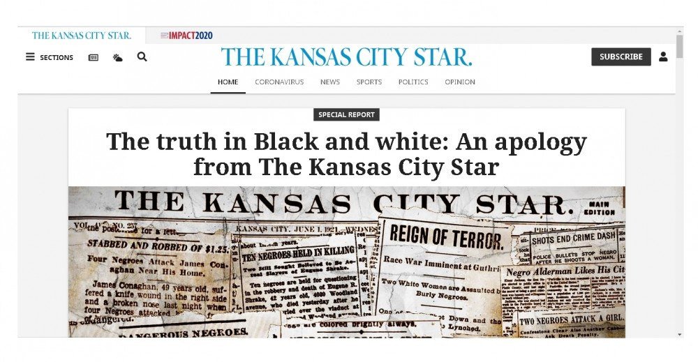 Jornal dos Estados Unidos pede desculpas por décadas de cobertura racista