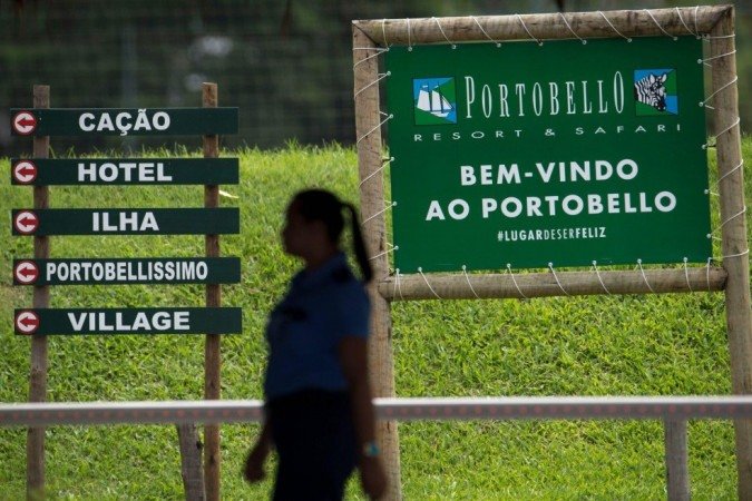 Condomínio Porto Bello onde o superastro brasileiro Neymar tem uma luxuosa villa, em Mangaratiba, a 130 km do Rio de Janeiro - (crédito: Mauro Pimentel/AFP) Condomínio Porto Bello onde o superastro brasileiro Neymar tem uma luxuosa villa, em Mangaratiba, a 130 km do Rio de Janeiro - (crédito: Mauro Pimentel/AFP)