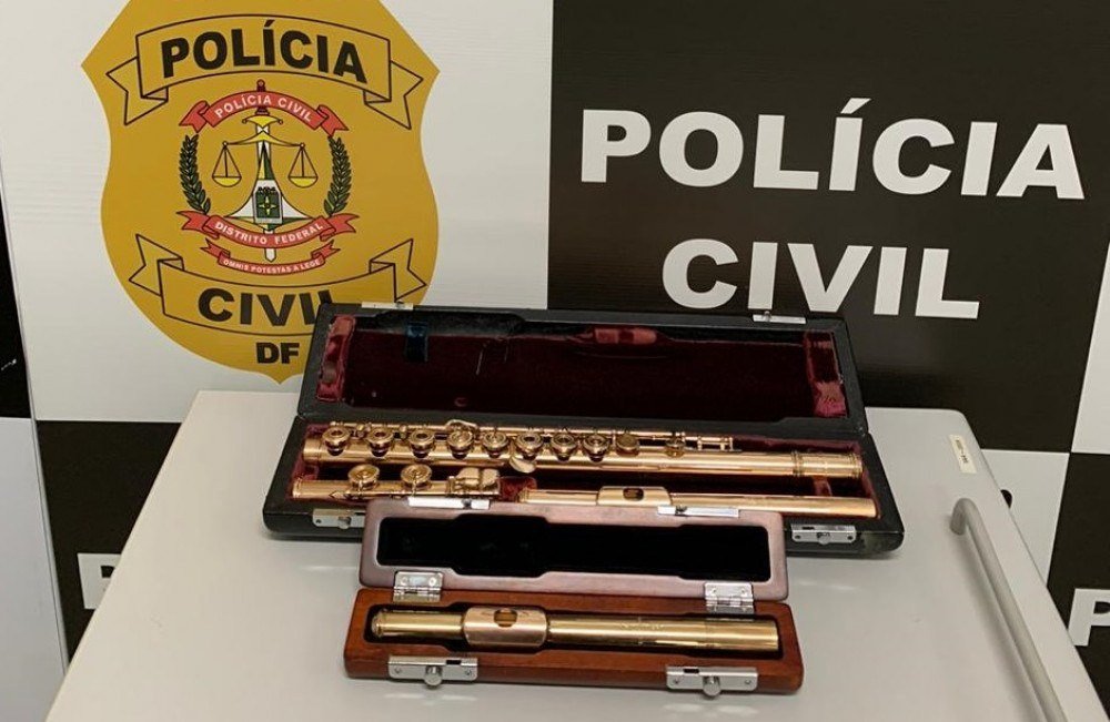 Polícia recupera, no DF, flauta de ouro furtada em festival de São Paulo