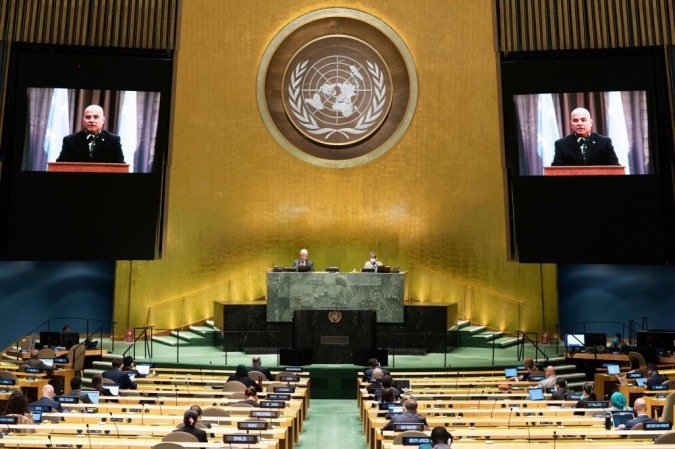 David Panuelo disse que não há razão para pânico na Micronésia devido ao primeiro caso de coronavírus registrado no país -  (crédito: AFP PHOTO / UNITED NATIONS / EVAN SCHNEIDER)