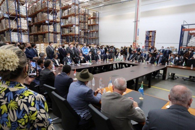 O Vice Governador Rodrigo Garcia participa do Recebimento Simbólico das Vacinas Coronavac pelos Governadores de outros Estados e pelo Ministério da Saúde