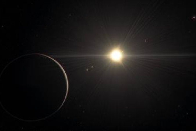 Impressão artística de um exoplaneta: maior chance de condições de vida fora do Sistema Solar. - (crédito: L. CALCADA) Impressão artística de um exoplaneta: maior chance de condições de vida fora do Sistema Solar. - (crédito: L. CALCADA)