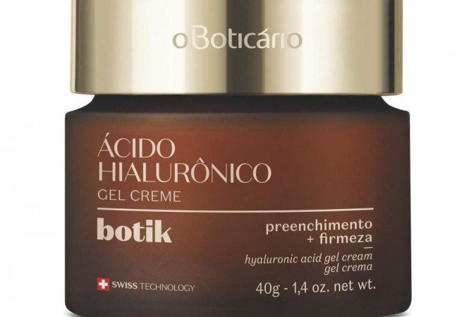 Gel Creme Facial Firmador Ácido Hialurônico Botik, de O Boticário (R$ 119,90)
