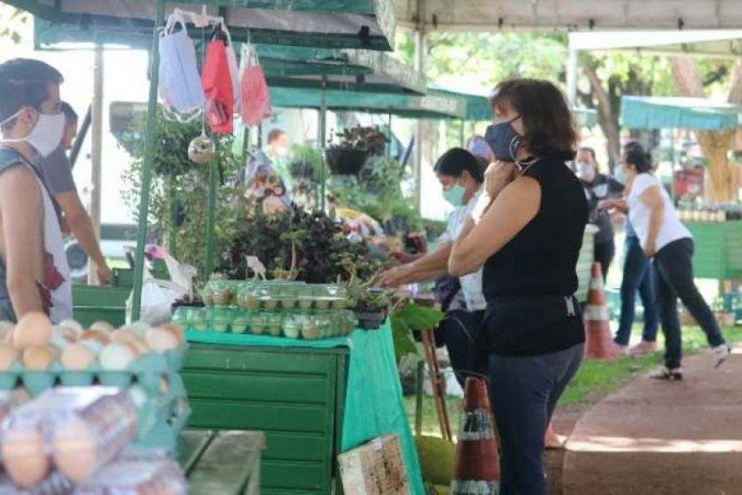 Na feira, o visitante poderá encontrar produtos como hortaliças, frutas, biscoitos, plantas ornamentais e artesanato -  (crédito: Divulgação/Emater-DF)