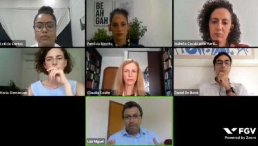  O lançamento do estudo foi transmitido ao vivo pela plataforma Zoom Descrição: 