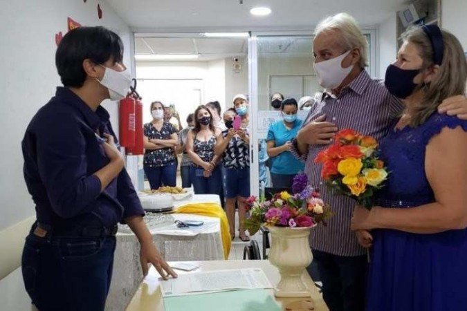 O evento mobilizou profissionais de saúde e emocionou os servidores do hospital -  (crédito: Ederson Marques/ Iges-DF)