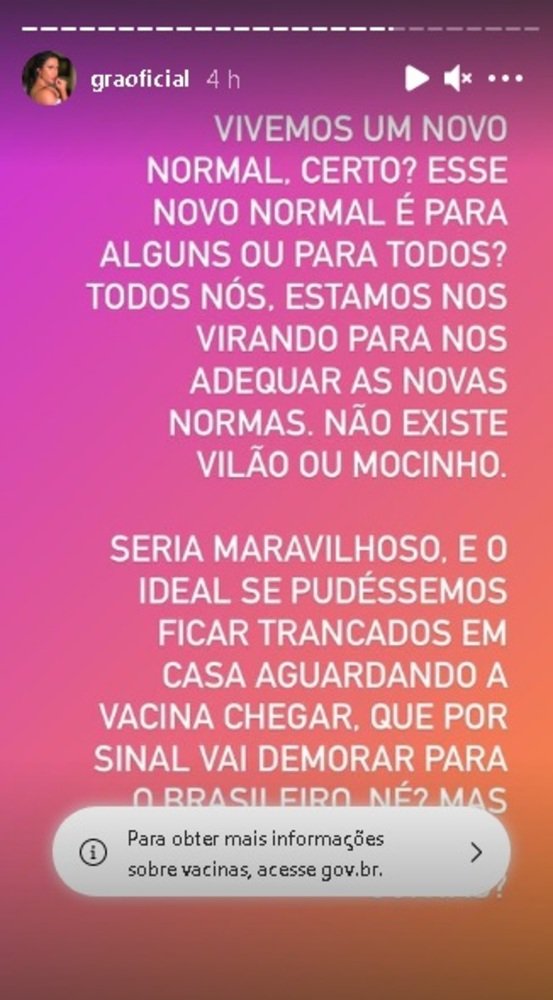 Declaração Gracyanne Barbosa