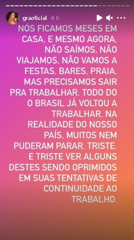 Declaração Gracyanne Barbosa