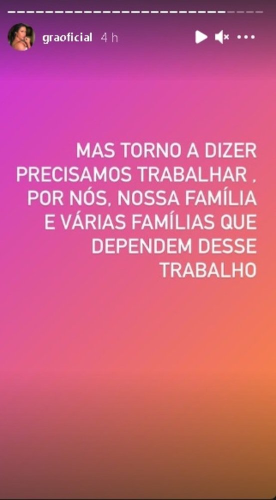 Declaração Gracyanne Barbosa