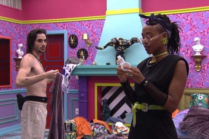 Fiuk e Karol Conká conversam após a eliminação de Nego Di - (crédito: GShow/ Reprodução) Fiuk e Karol Conká conversam após a eliminação de Nego Di - (crédito: GShow/ Reprodução)