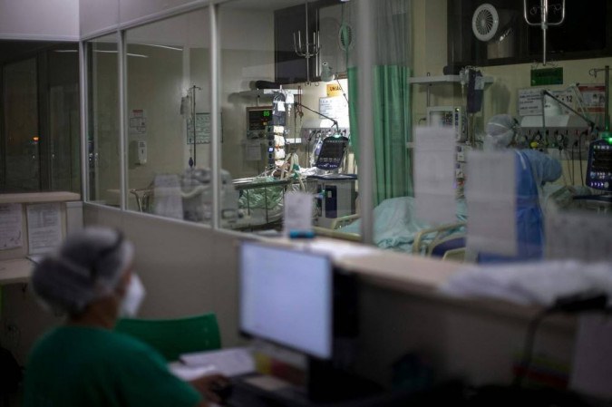 Hospital de campanha montado pelo Programa Calha Norte durante a pandemia de covid-19 -  (crédito: AFP / TARSO SARRAF)