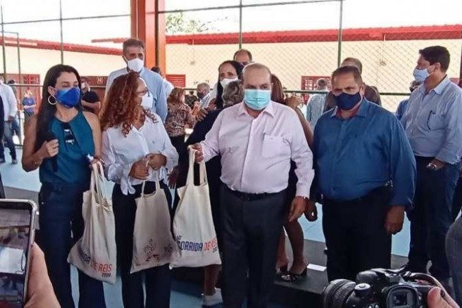 Ibaneis fez o anúncio durante visita a Santa Maria - (crédito: Edis Henriques/CB/D.A. Press) Ibaneis fez o anúncio durante visita a Santa Maria - (crédito: Edis Henriques/CB/D.A. Press)