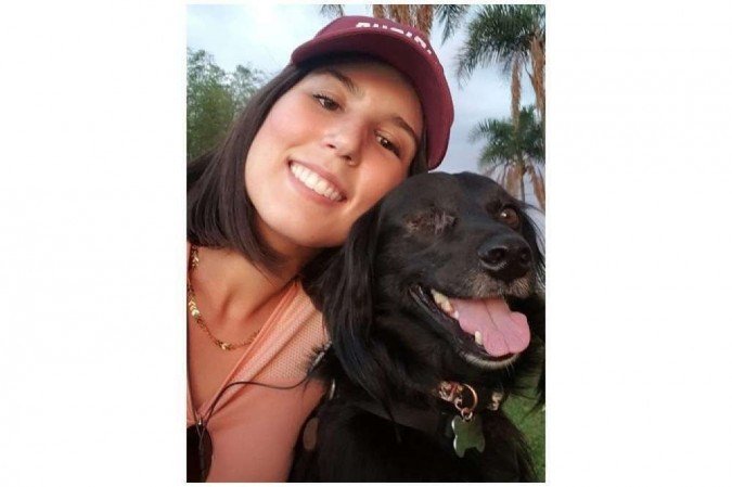 Heloí Fernandes só encontrou Capitão Sirius graças à identificação na coleira -  (crédito: Arquivo pessoal)