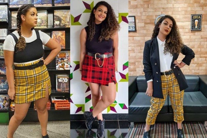 Andressa Azevedo começou a curtir xadrez por causa da influência nas bandas de rock: estampa adotada em todas as estações
