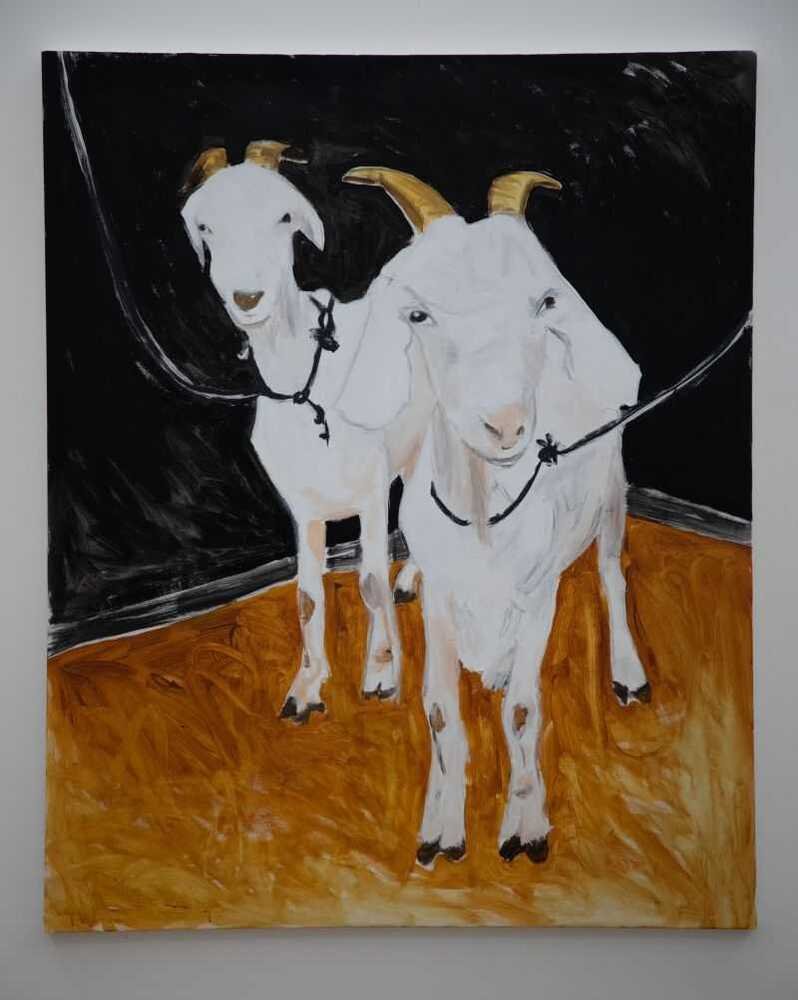 Obras do artista Moisés Patrício na exposição 'Yangí', na galeria Karla Osório