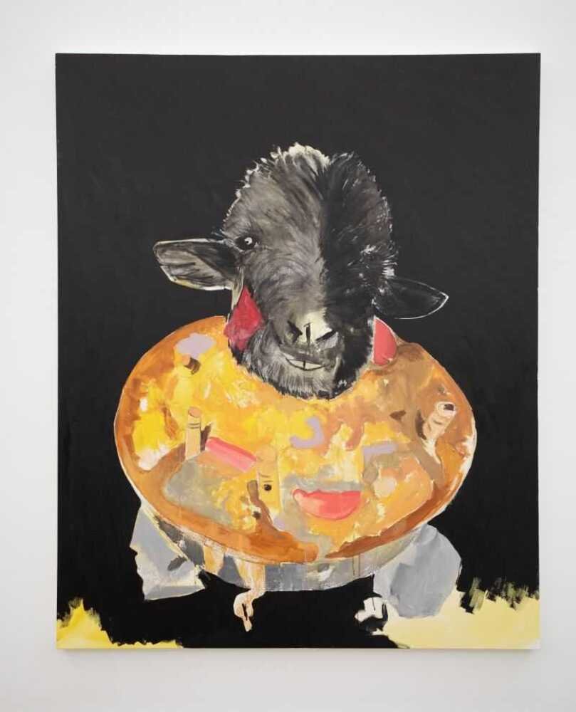 Obras do artista Moisés Patrício na exposição 'Yangí', na galeria Karla Osório